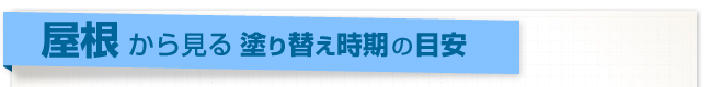 屋根から見る塗替え時期の目安