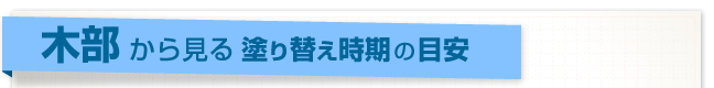 木部から見る塗替え時期の目安