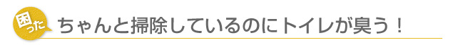 ちゃんと掃除しているのにトイレが臭う！